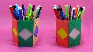 Make a Pen Stand Out of a Cardboard Packet