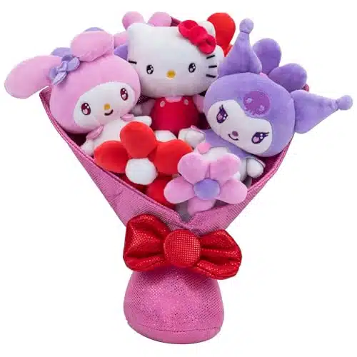 Hello Kitty and Friends   inch Plush Valentines Bouquet   Plush Included   Officially Licensed Sanrio Product from Jazwares