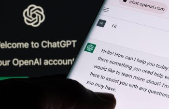 ChatGPT chatbot screen on smartphone and laptop