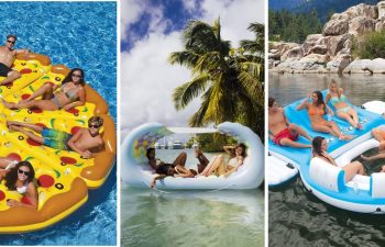 These multi-person pool floats are perfect for your next party or lake day