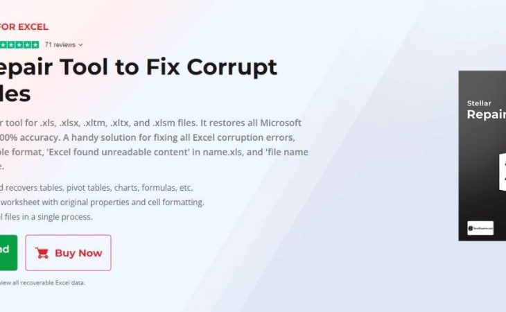 Stellar Repair for Excel – Best Excel Repair Software